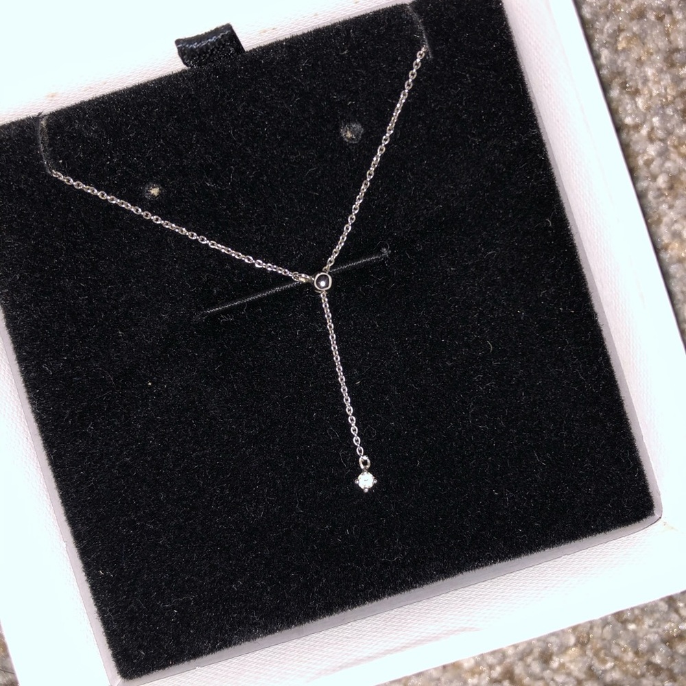 Mejuri Lariat Slide Necklace Silver